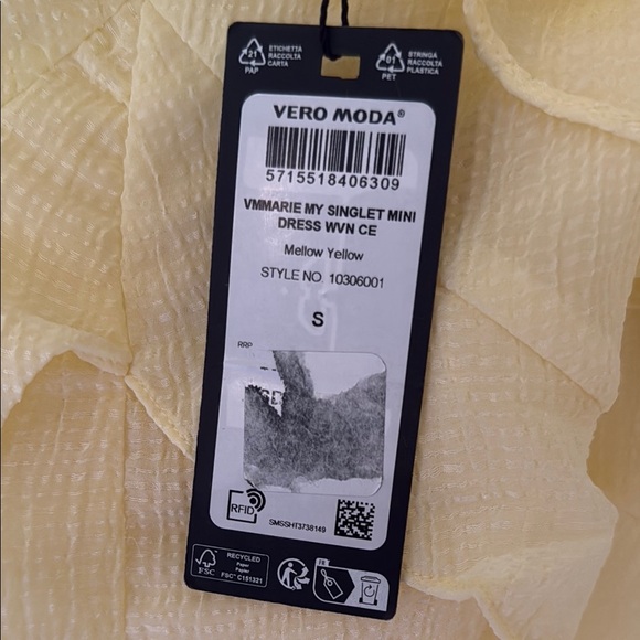 Vero Moda Yellow Ruffle Dress - Picture 7 of 7